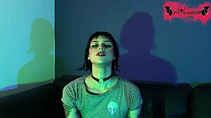 Colombian alien brunette gags on monster cock sloppy deepthroat
