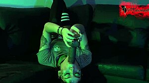 Colombian alien brunette gags on monster cock sloppy deepthroat