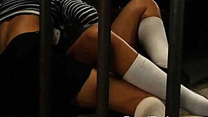 Young Lesbian Slaves Betrayed in Prison BDSM