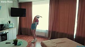 Elena Ross Intense Step-Sister Workout Blowjob Cumshot Facial