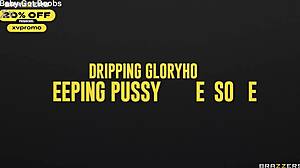 Tiffany Watson and Lala Ivey swap dripping cum in gloryhole threesome peek