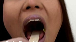 Sexy Asian Beauty's Perfect Oiled Ass In Thong Panties During Naked Exam.