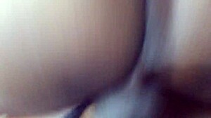 Her smooth shaved pussy drips juicily with wetness. Big cock deepthroats her as she moans and screams.