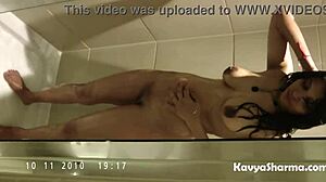 Horny Desi Village Aunty Kavya Fingers in Shower