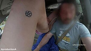 18yo drenches car seat squirting then pisses on face part ii