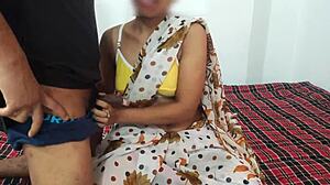 Sexy Indian bhabhi seduces neighbor davar for hardcore ride while hubby duties