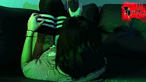Colombian alien brunette gags on monster cock sloppy deepthroat