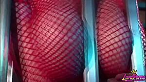 gianna michaels caged big tits cock suck bondage