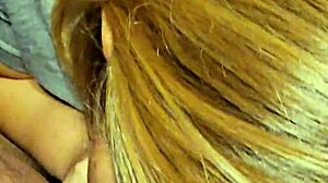 Creampie on pregnant wife leaves her gaping oozing thick cum