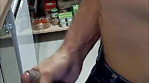 Clothed French Slut In Black Satin Dress Takes Doggystyle Creampie!