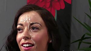 whoa this stunner gulps every jizz shot from blowbang!