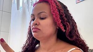 Chubby girl's morning toilet farts natural moment