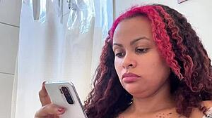 Chubby girl's morning toilet farts natural moment