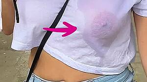 flashing wet crop top at carnival they fuck crazy!