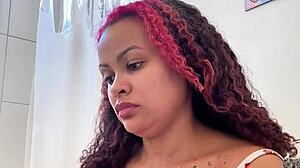 Chubby girl's morning toilet farts natural moment