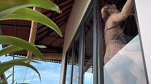 i recorded this hot fishnet babe getting fucked doggystyle 😈🍑🔥