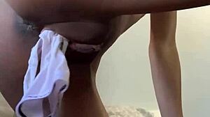 Barely Legal Petite Teen Shows Puffy Pussy Vibrator Play Panties