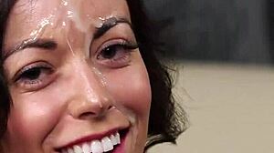 whoa this stunner gulps every jizz shot from blowbang!