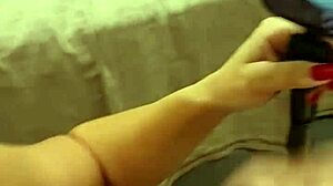 kalena mitrak lets fan watch anal then swallows cum