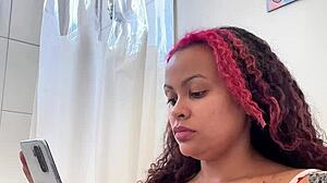 Chubby girl's morning toilet farts natural moment