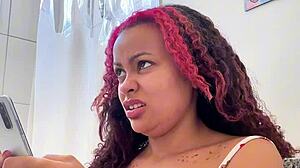 Chubby girl's morning toilet farts natural moment