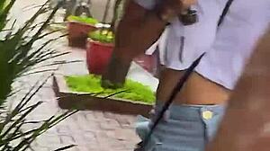 flashing wet crop top at carnival they fuck crazy!