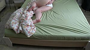 Home Cam Catches Chubby Wife Cumming In Panties Before Bed