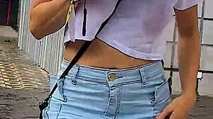 flashing wet crop top at carnival they fuck crazy!