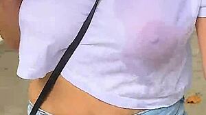 flashing wet crop top at carnival they fuck crazy!