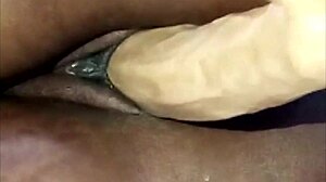 close up ebony pussy licked to creamy cum finish