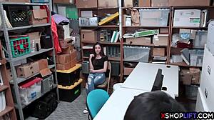 Petite Teen Thief Banged By Mall Cop's Hard Cock In Backroom Casting