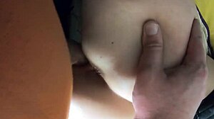 Curvy latina housewife bent over shiny leotard doggystyle cum covered