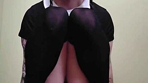 Ts Wednesday begs for huge dildo cum chloe cox