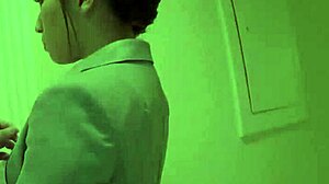 two hungry asians stuff her ass and pussy double quick