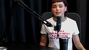 annie clementine gets nervous before shift exposes her orgy tattoo