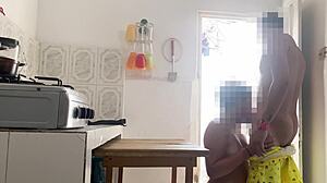 standing kitchen pov huge butt latina milf drilled deep anal