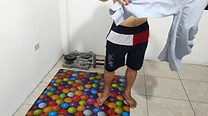 check out my small flaccid penis during aerobics... so ugly!
