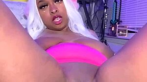jadeenasty squirts nonstop from double penetration ebony anal toys