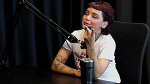 annie clementine gets nervous before shift exposes her orgy tattoo