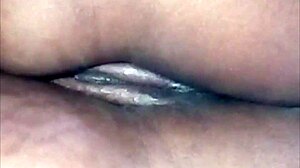 close up ebony pussy licked to creamy cum finish