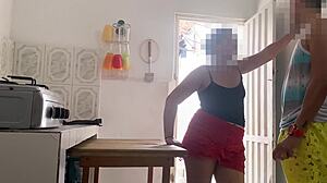 standing kitchen pov huge butt latina milf drilled deep anal