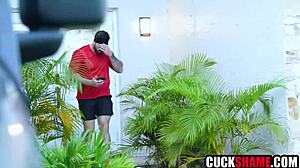 cuck hubby spies on armani black fucking gi joey's big cock 😲🍆💦