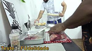 Sexy Brazilian brunette dances into anal assfucking holiday party.