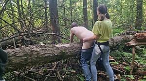 whoa, anastasia the mistress pegs sissy sasha's ass outdoors with her strapon hard!