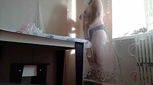 I CAUGHT STEPMOM HIDING!! CURTAIN MASTURBATION TO FLYING ORGASM!