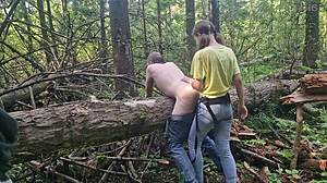 whoa, anastasia the mistress pegs sissy sasha's ass outdoors with her strapon hard!