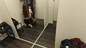 public babe deepthroats huge cock in changing room for cum?
