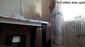 I CAUGHT STEPMOM HIDING!! CURTAIN MASTURBATION TO FLYING ORGASM!