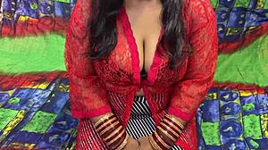 exotic indian wife squirts on ranch fingering before steamy village sex