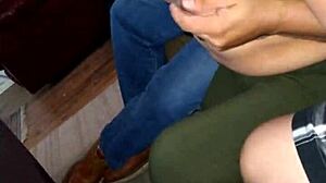 wanna watch this sexy latina wife tease her hubby on the sofa?